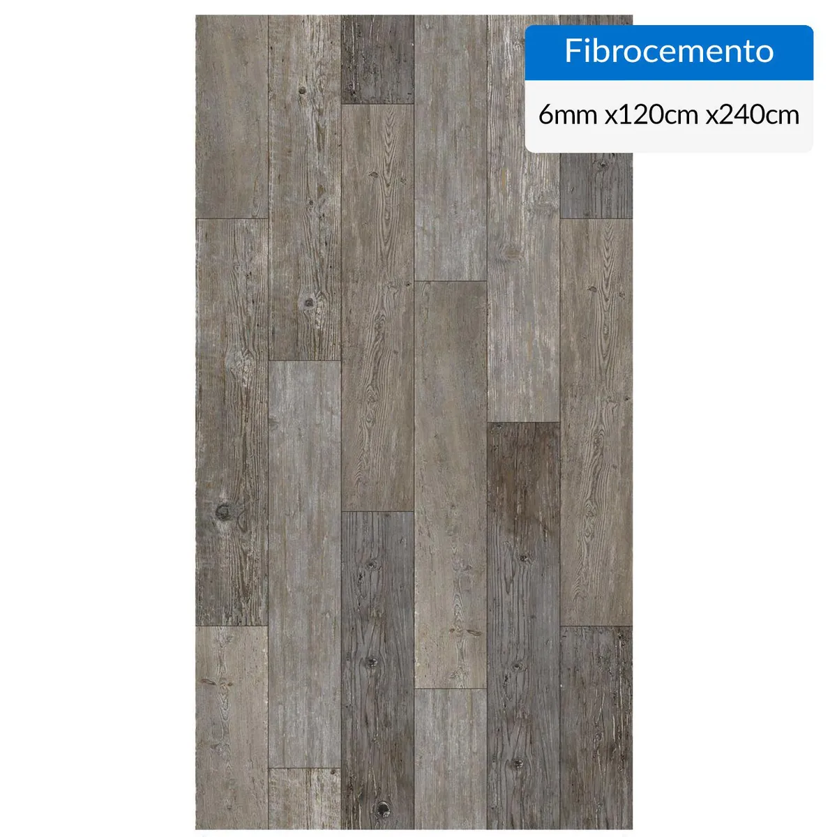 PIZARREÑO CEDRAL - Fibrocemento Simplísima 6 mm 120x240 cm Madera Rústica Dark