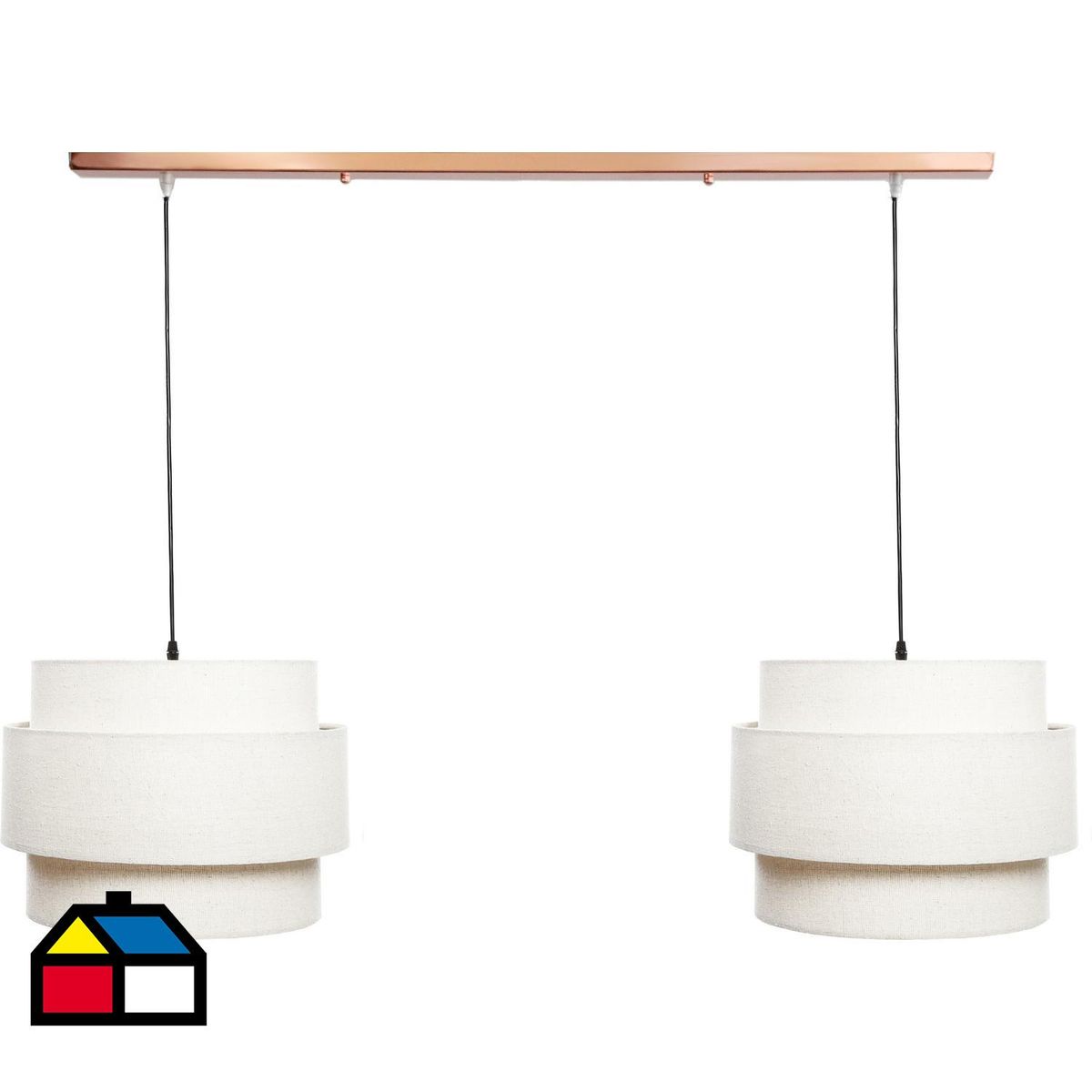 DISEÑO 3 - Lámpara Colgante Acordeón Acero Beige