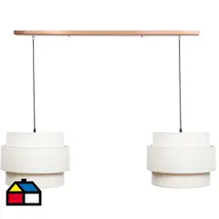 DISEÑO 3 - Lámpara Colgante Acordeón Acero Beige