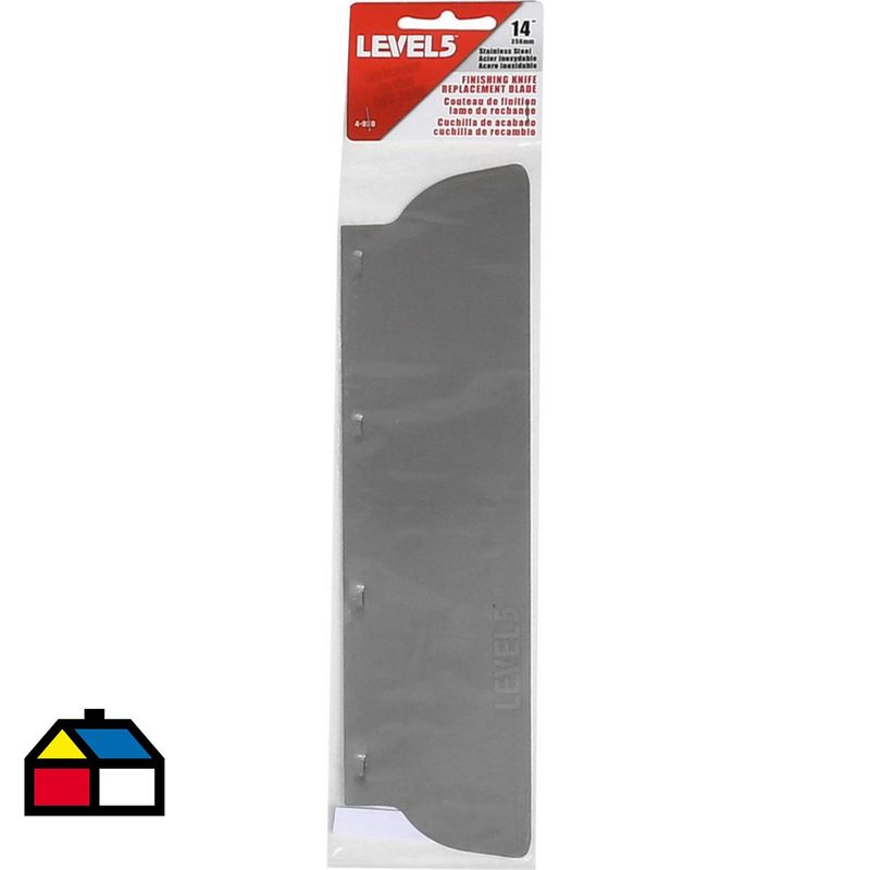 LEVEL 5 - Repuesto hoja espatula acabado acero inoxidable 14"- 35cm