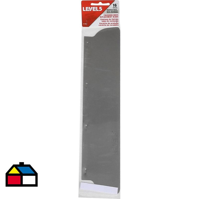 LEVEL 5 - Repuesto hoja espatula acabado acero inoxidable 16"- 40cm