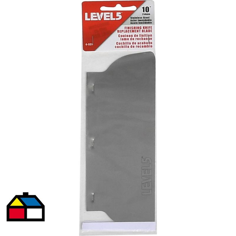 LEVEL 5 - REPUESTO HOJA ESPATULA  DE ACABADO PERFECTO ACERO INOXIDABLE   10" - 25 CM