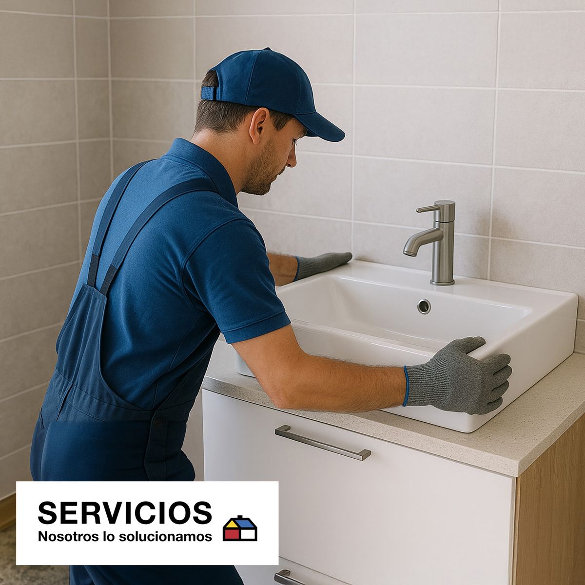 SERVICIOS HOGAR - Instalación mueble vanitorio + conexión monomando