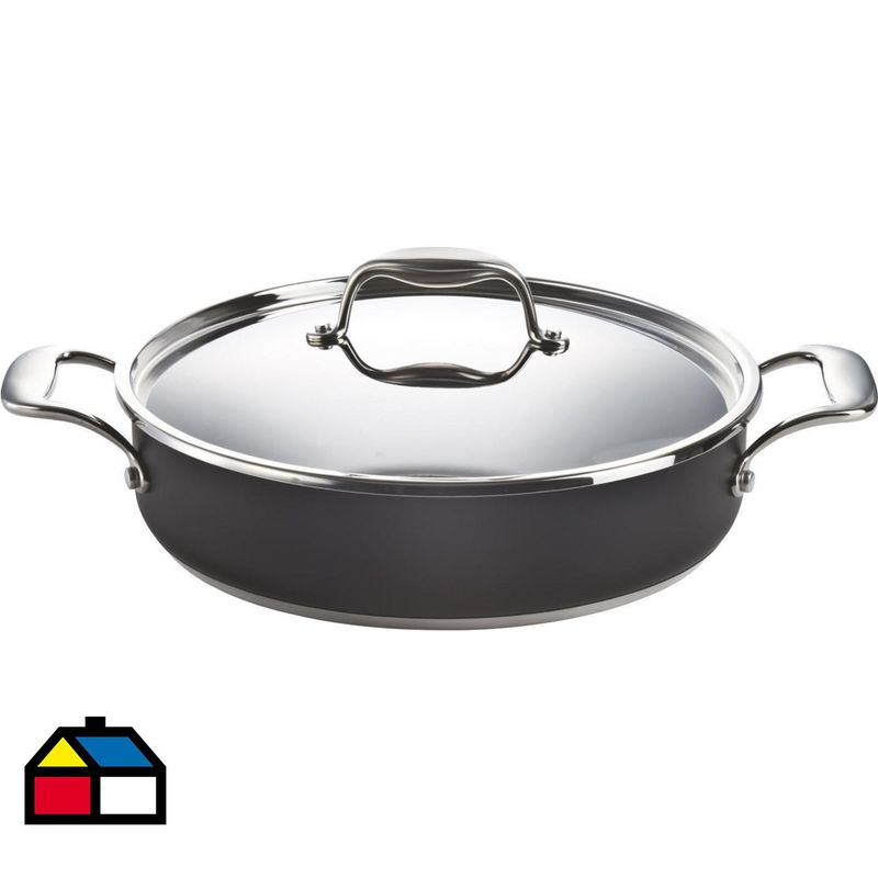 MAGEFESA - Arrocera de Acero inoxidable 28 cm  Negro
