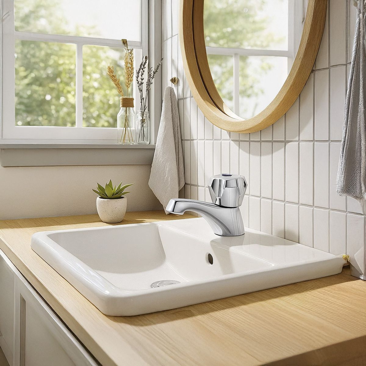 NIBSA - Llave Lavatorio Antuco Plateado/ Cromado