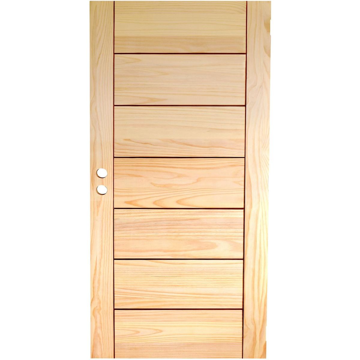 HOLZTEK - Puerta Madera pino oregón 80x210 cm 5300533-1 Natural