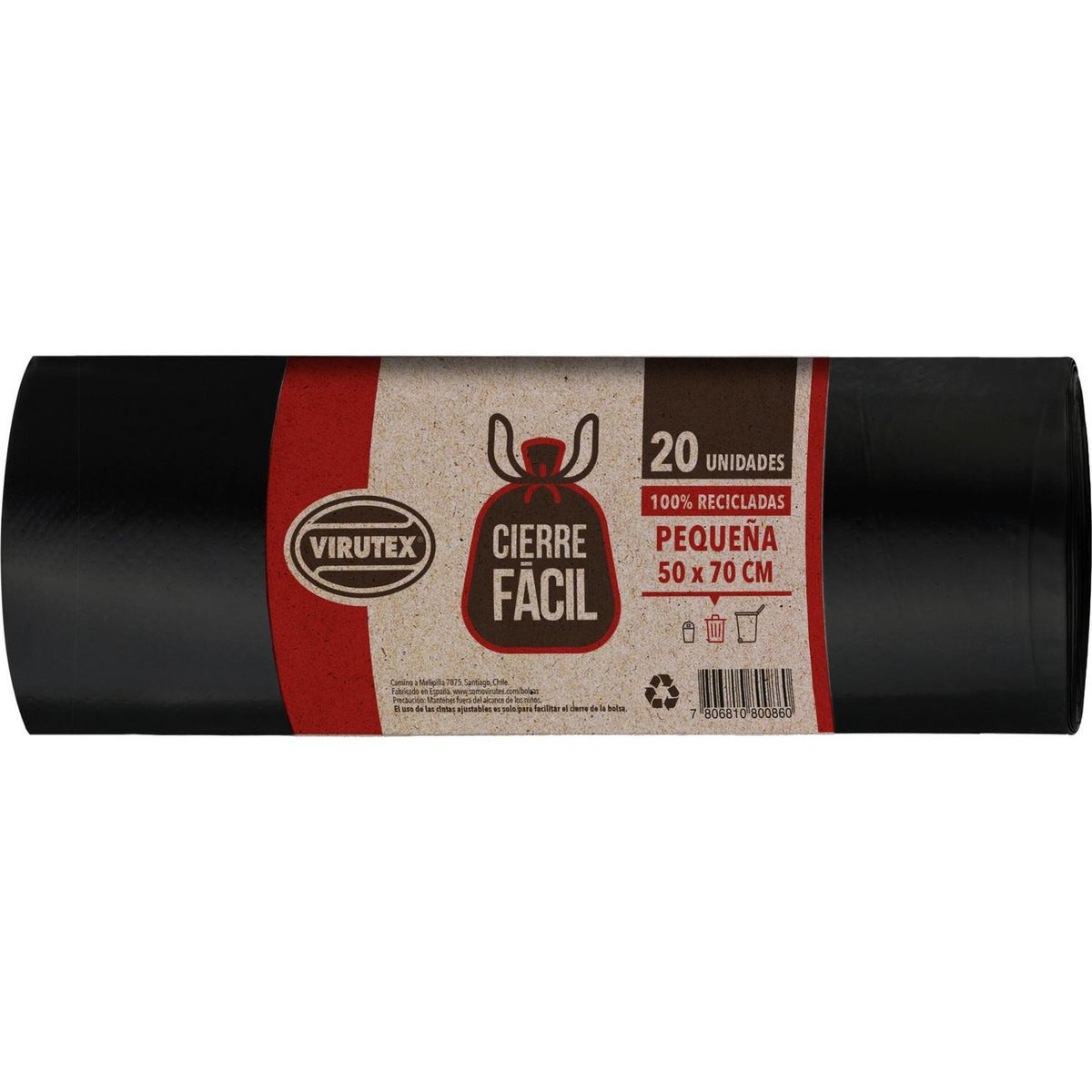 VIRUTEX - Bolsa para Basura 50x70 cm 30 Litros 20 unidad(es)