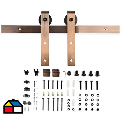 Kit puerta corredera bronce