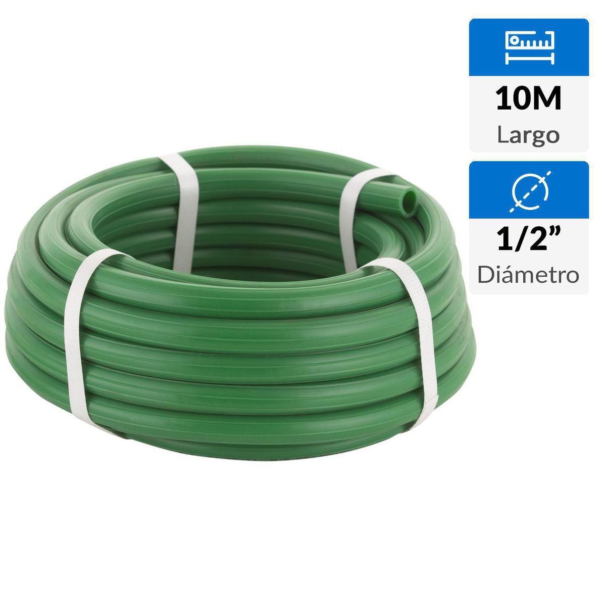 ERGO - Manguera jardin pvc reforzada 1/2" rollo 10 m sin accesorios