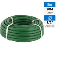 Manguera jardin pvc reforzada 1/2"" rollo 20 m sin accesorios