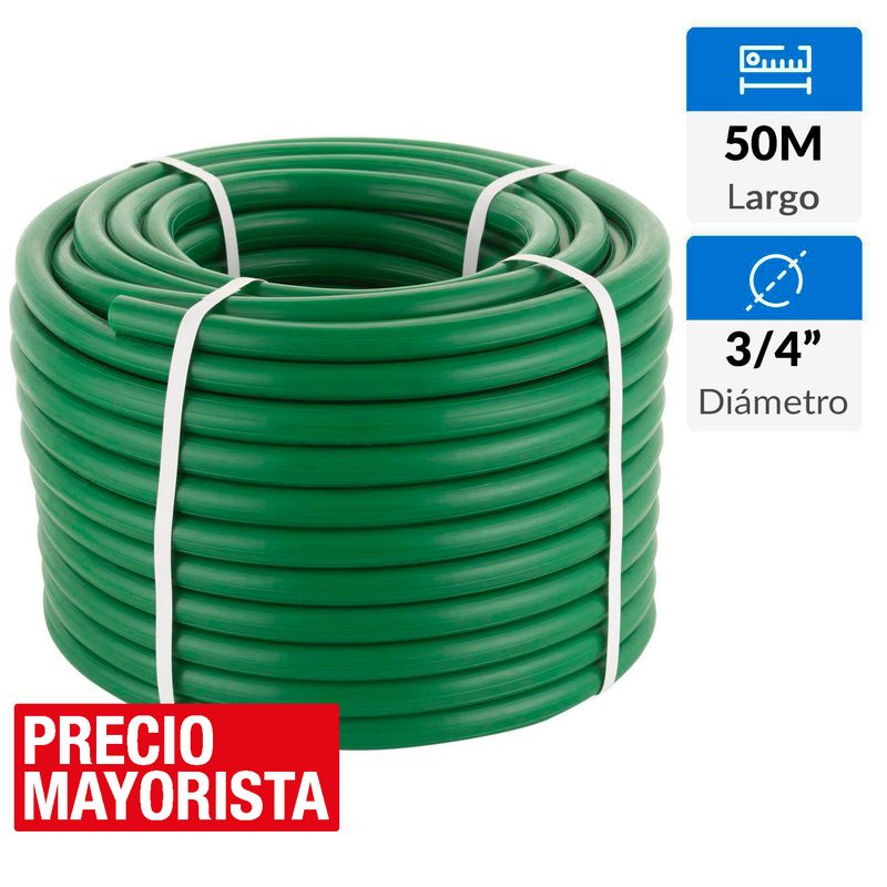 ERGO - Manguera jardin pvc reforzada 3/4" rollo 50 m sin accesorios