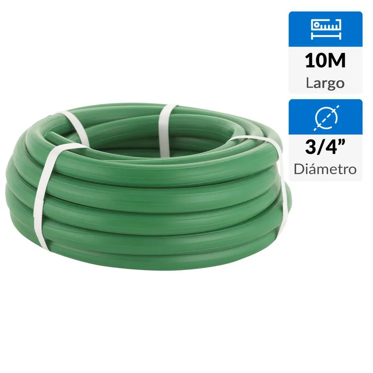 Manguera jardin pvc reforzada 3/4" rollo 10 m sin accesorios