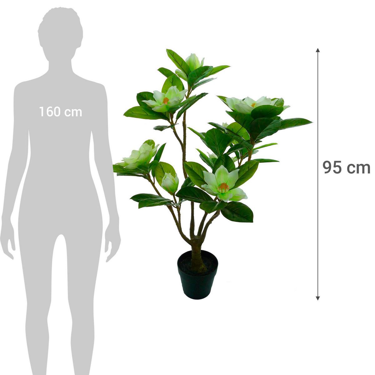 JUST HOME COLLECTION - Planta Artificial Magnolio 95 cm Verde