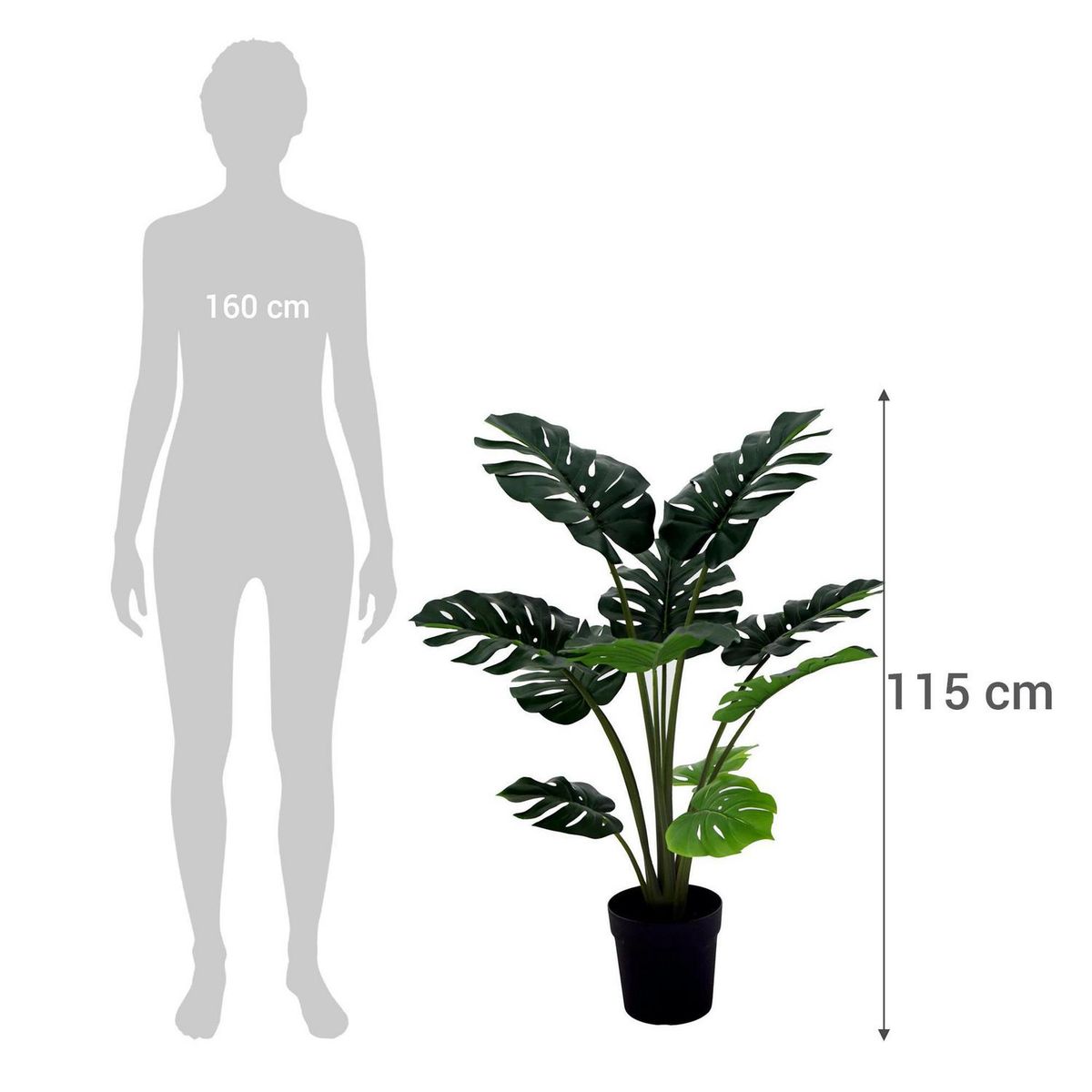 JUST HOME COLLECTION - Planta Artificial Monstera 115 cm Verde