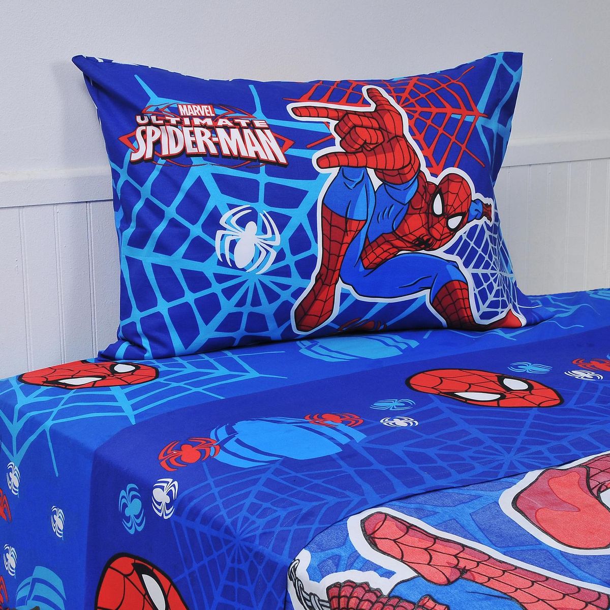 MARVEL - Sábana multicolor Spiderman Webs 1,5 plazas