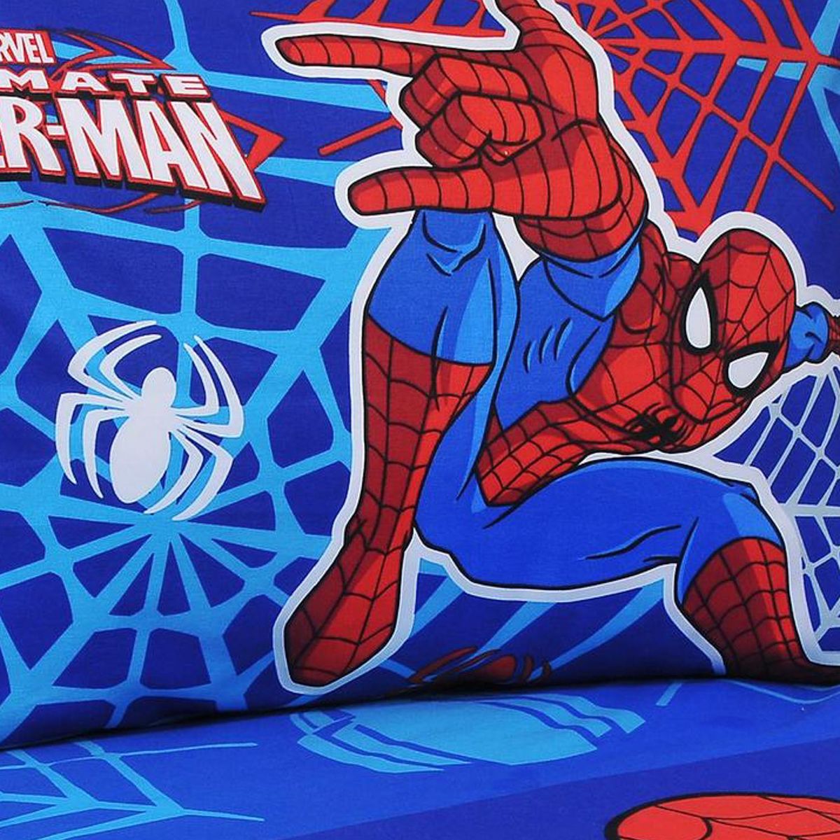 MARVEL - Sábana multicolor Spiderman Webs 1,5 plazas