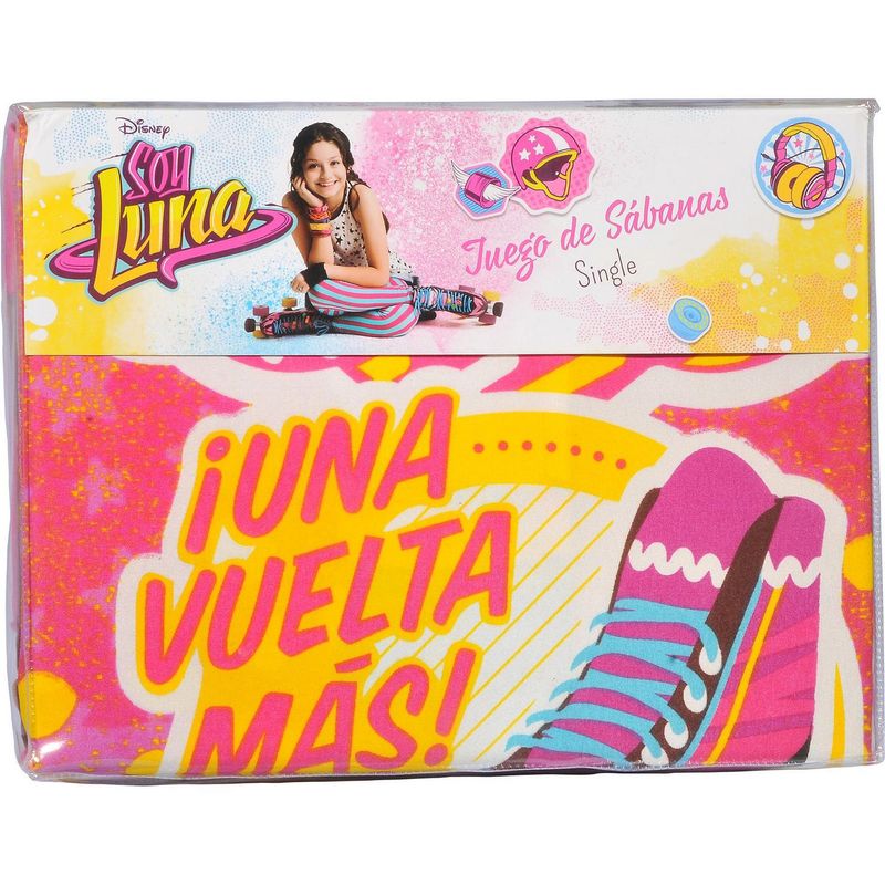 DISNEY - Sábana multicolor Soy Luna Fun 1,5 plazas