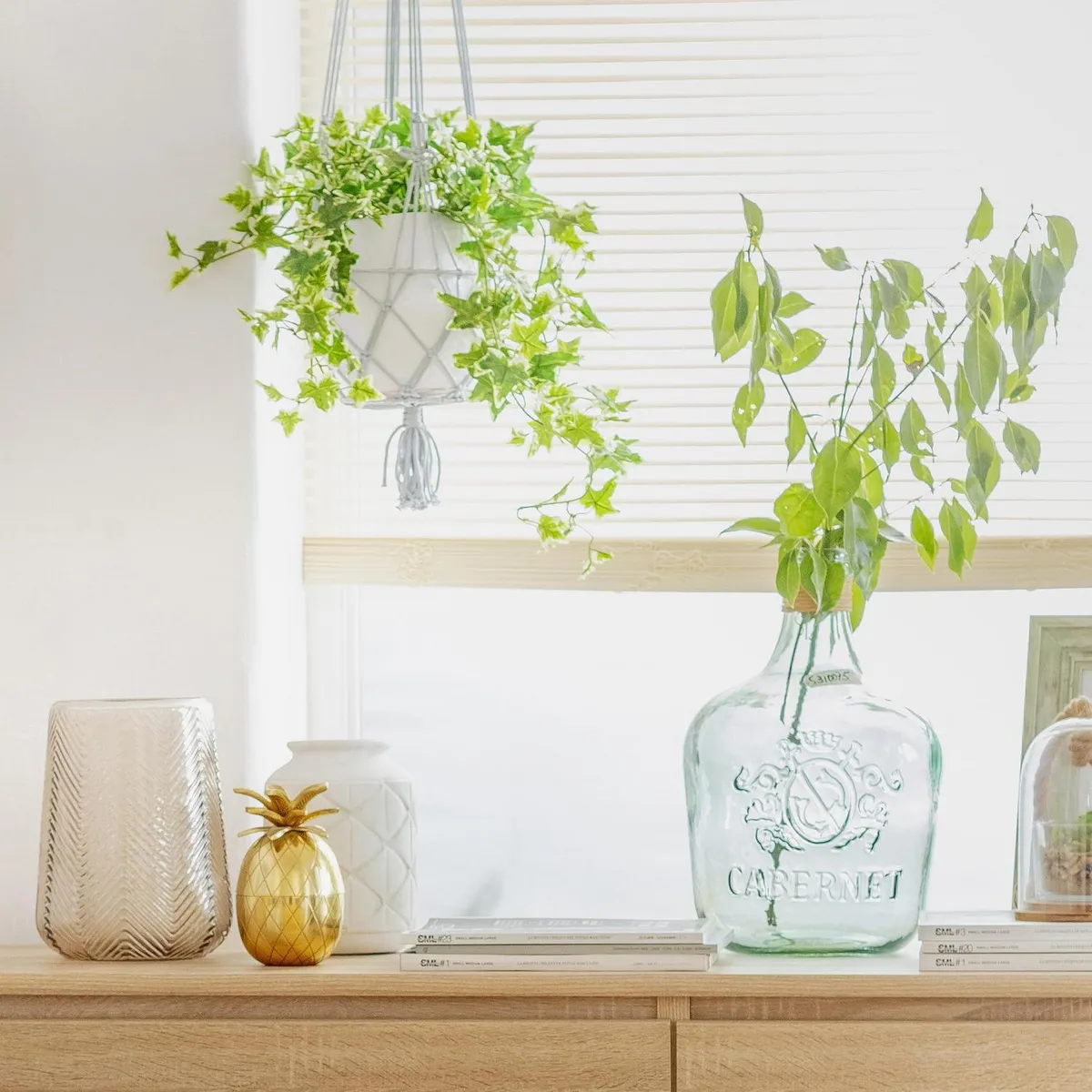 VIDRIOS SAN MIGUEL - Botella Cabernet con rafia 42 cm 12 l