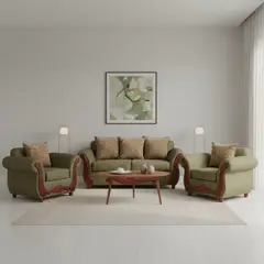 DKORA - Juego de living kenny 3 cuerpos + 2 sillones