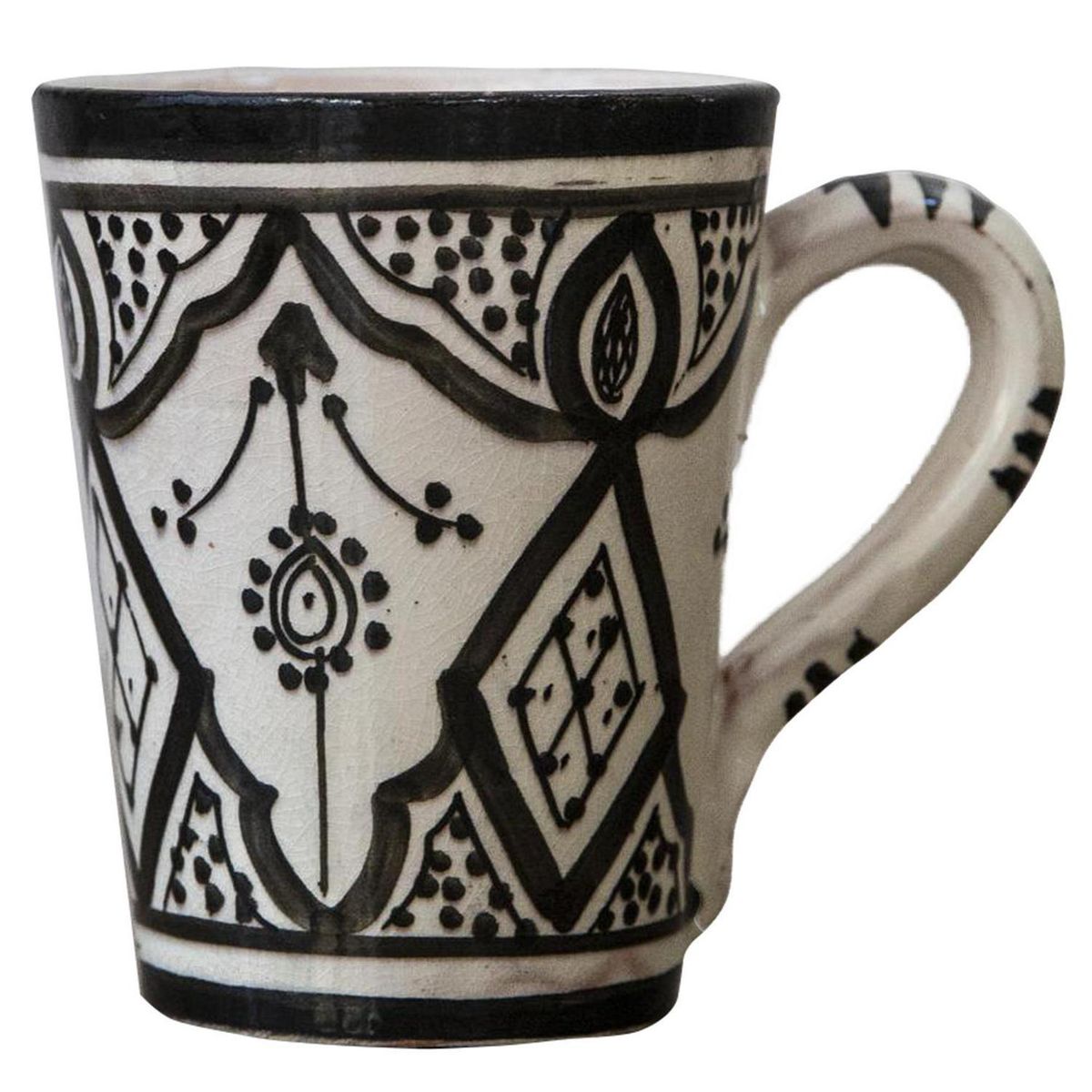 Taza Marroquí cerámica negro, marca CASA GITANA - Foto Principal