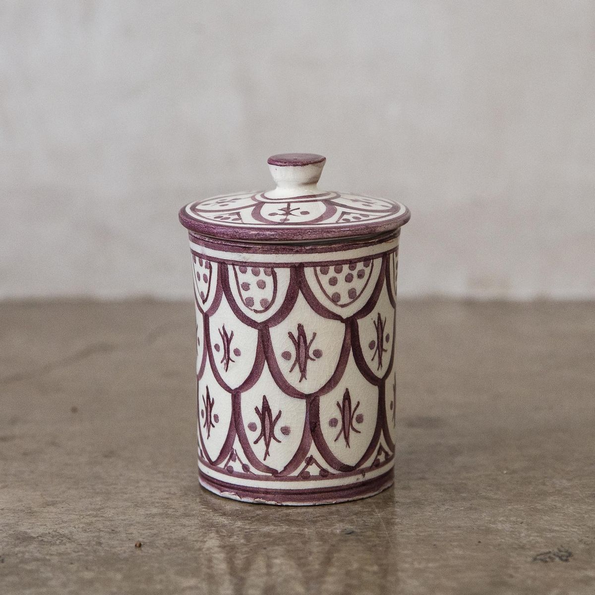 CASA GITANA - Azucarero Marroquí 8,5 cm cerámica lavanda