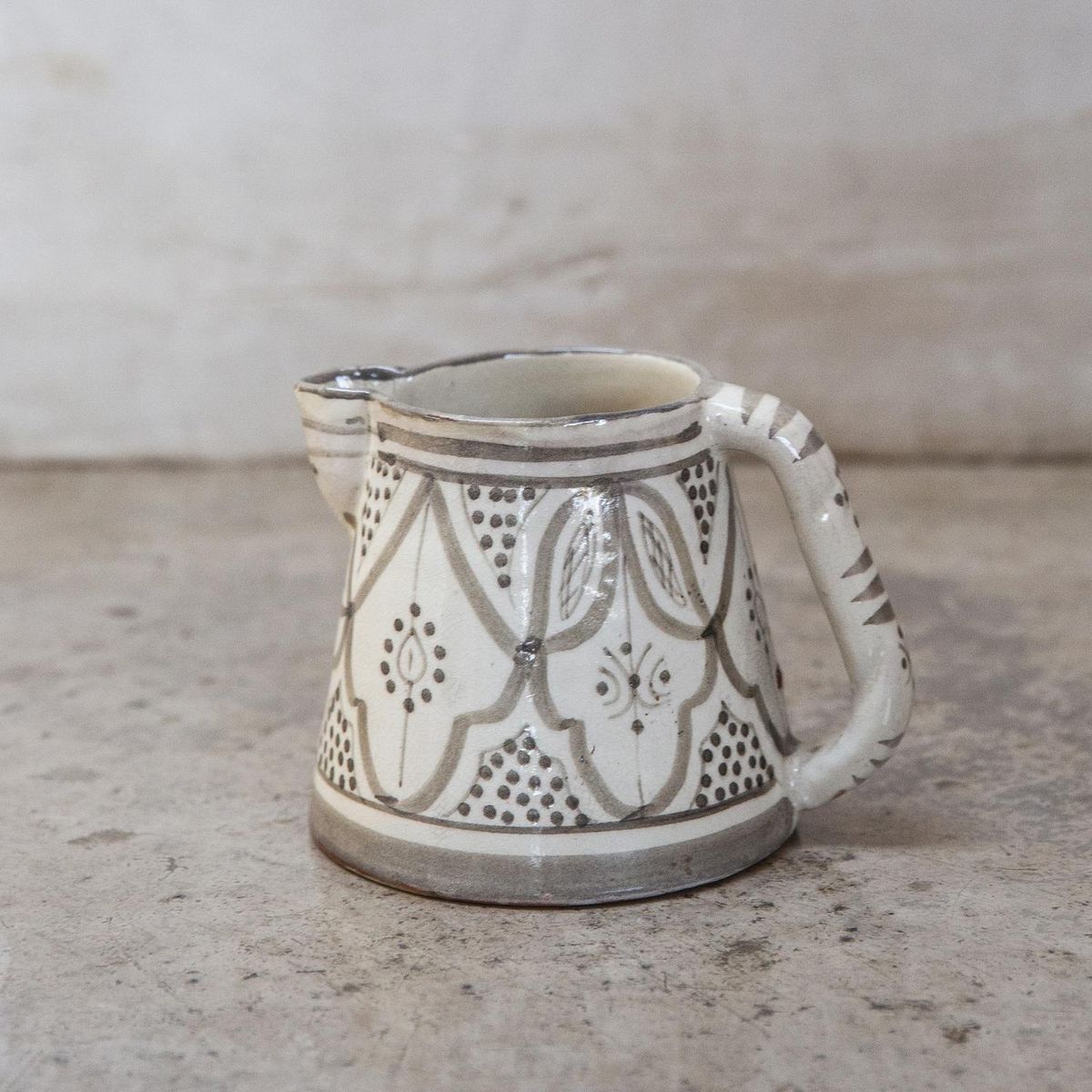 CASA GITANA - Jarro de agua Marroquí 13 cm cerámica gris