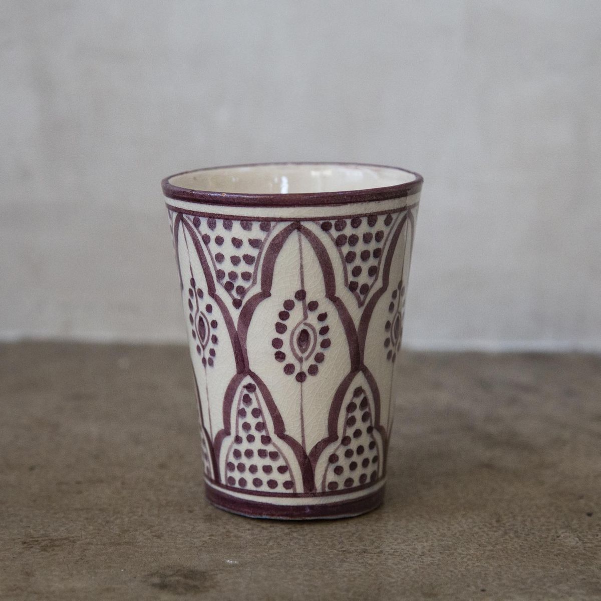 Vaso Bajo de Cerámica 250 ml Lavanda, marca CASA GITANA - Foto Principal