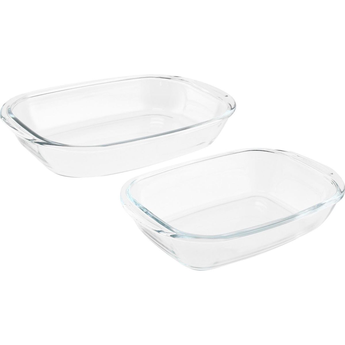 NADIR - Set 2 Asaderas Rectangular 1,8 l/3 l Vidrio