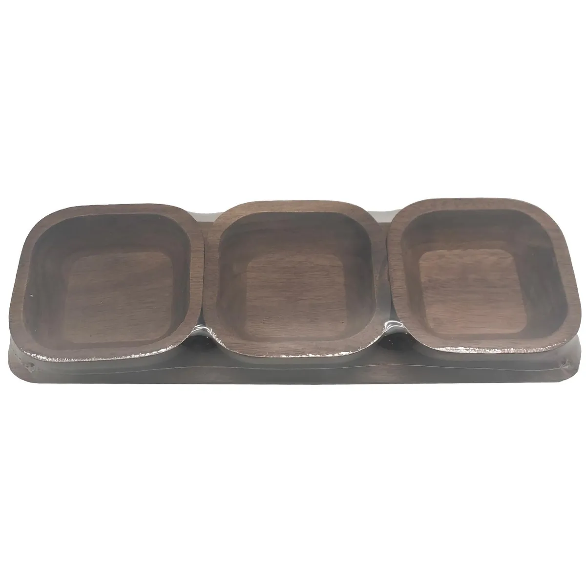 JUST HOME COLLECTION - Set 3 pocillos bambú café