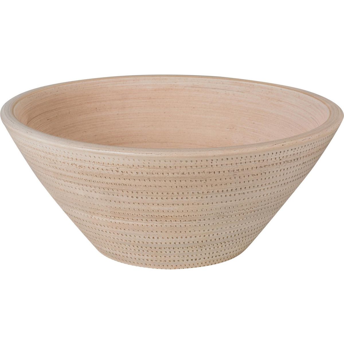 FANGO - Lavamanos Panal Forma Redonda Arcilla 35x14x41 cm Beige