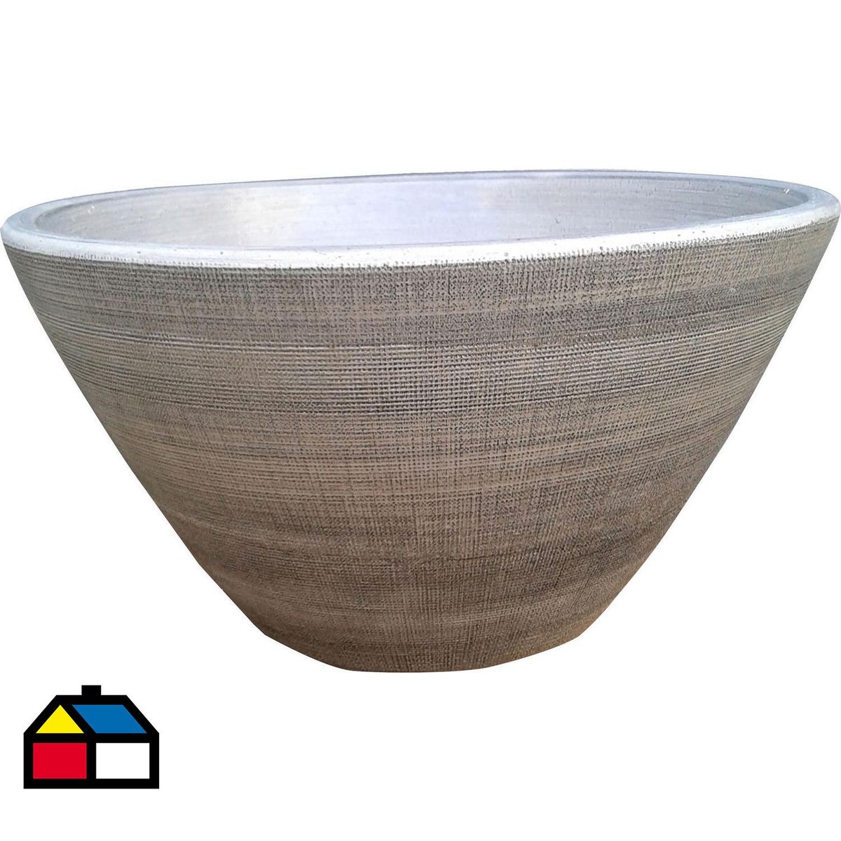 FANGO - Lavamanos Forma Redonda Arcilla 35x14x41 cm Gris