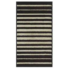 JUST HOME COLLECTION - Alfombra Carrera Rayas 133x190 cm Polipropileno Negro