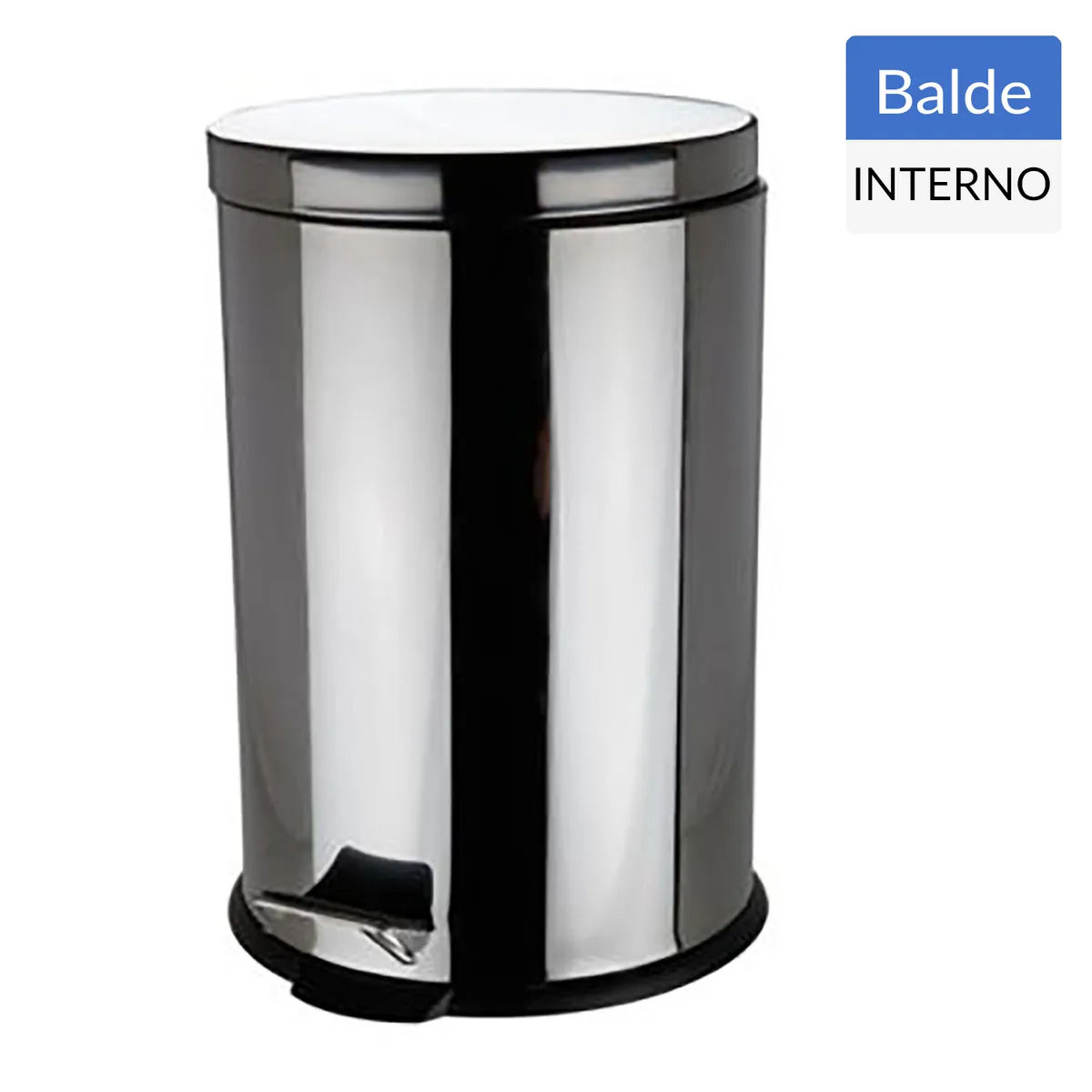 JUST HOME COLLECTION - Basurero 12 Litros Acero Inoxidable Gris