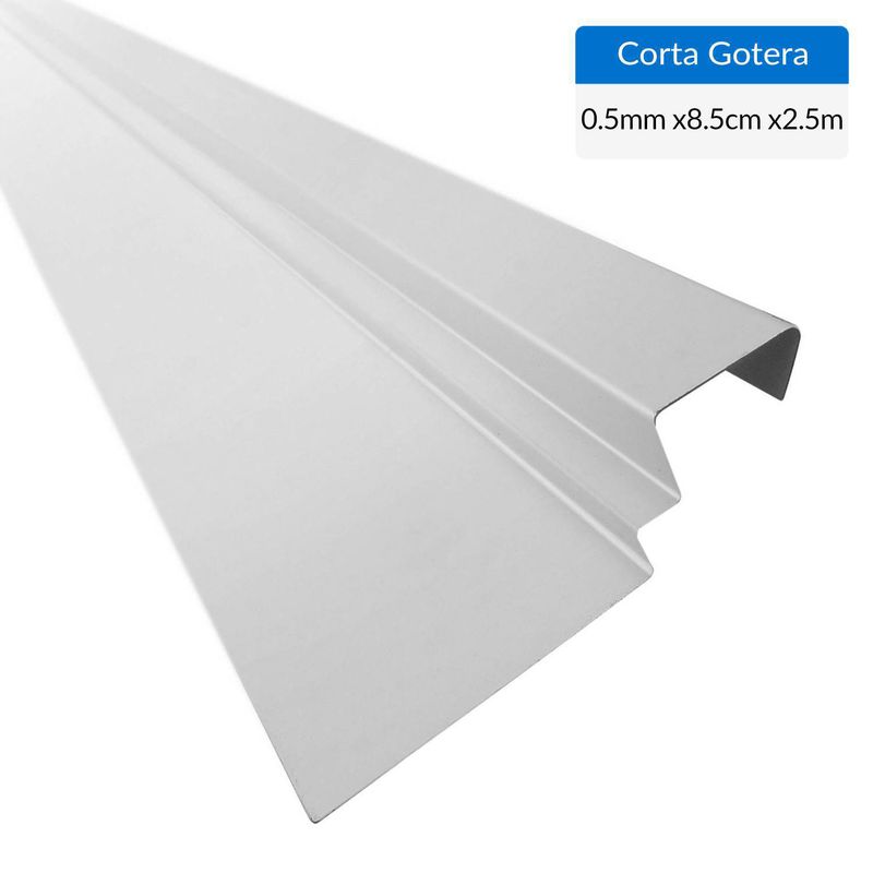 PIZARREÑO CEDRAL - Perfil corta gotera base blanco 2500x0,5