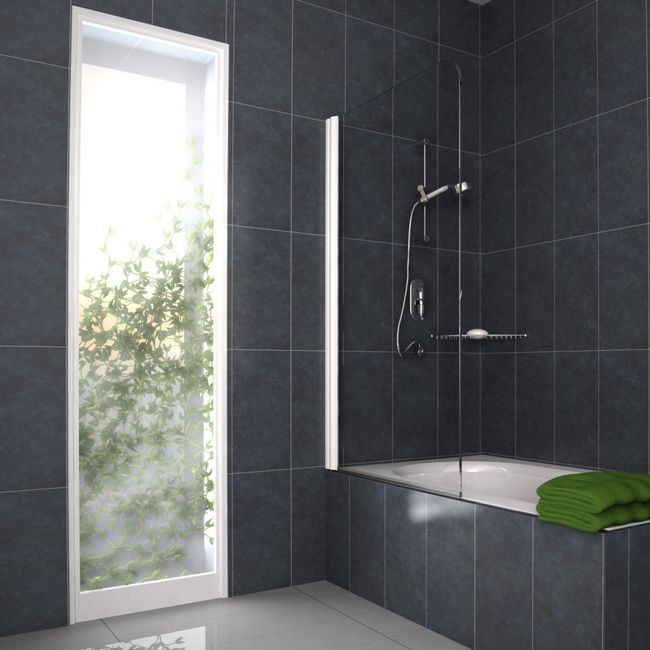 WINTEC - Mampara Batiente Vidrio templado Incoloro 80x140cm