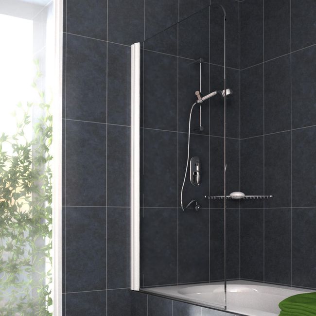 WINTEC - Mampara Batiente Vidrio templado Incoloro 80x140cm