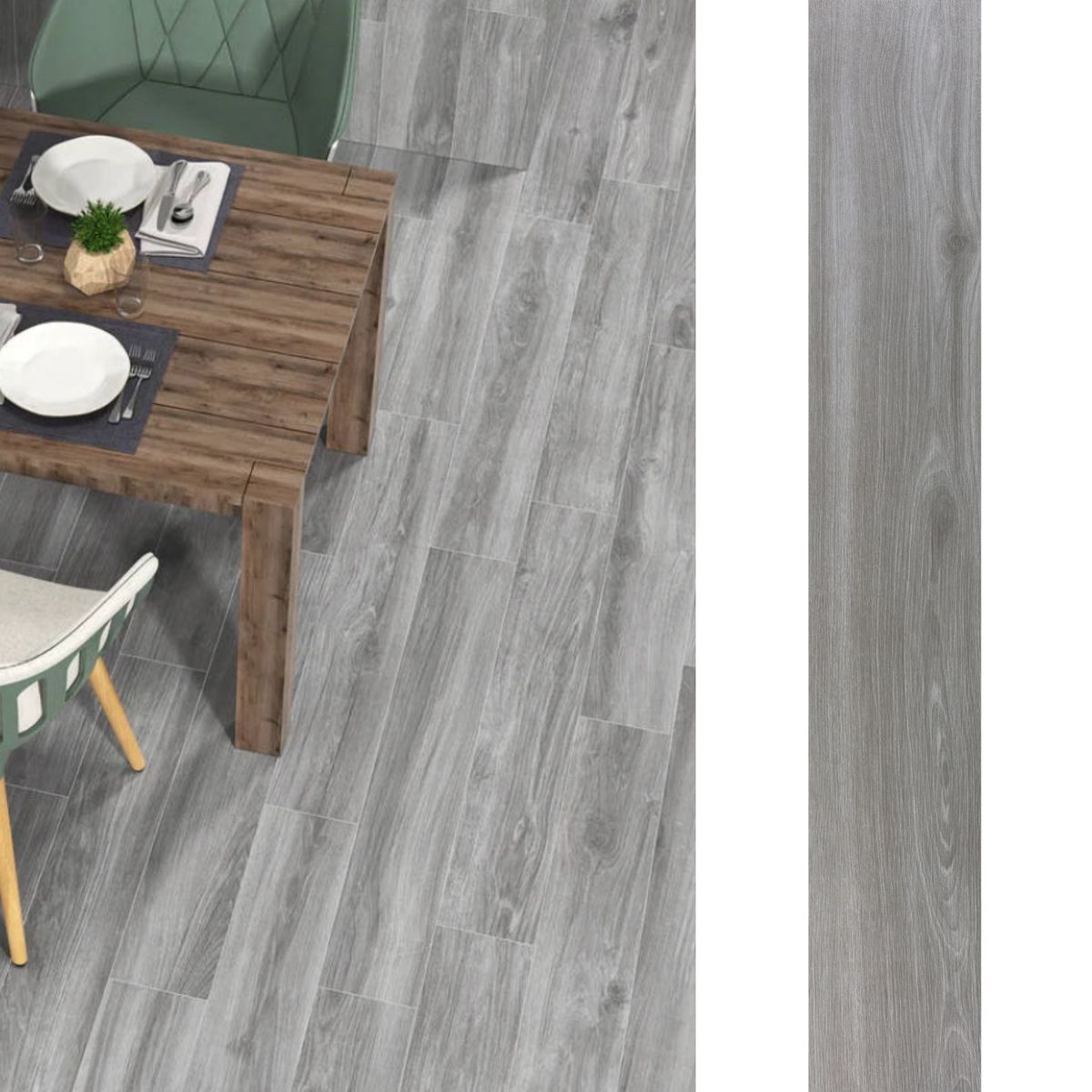 ECOCERAMIC - Porcelanato Walkyria silver 20x120 cm 1,68 m2