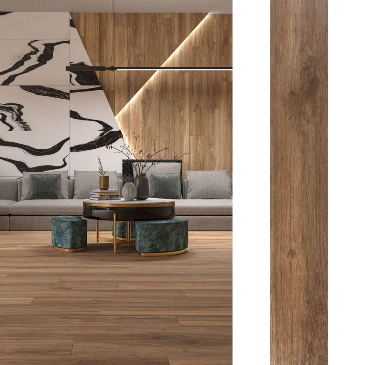 ECOCERAMIC - Porcelanato Walkyria fresno 20x120 cm 1,68 m2