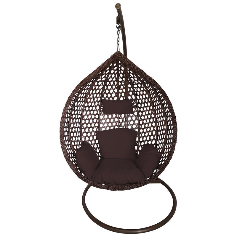 EL BARCO - Silla colgante rattan 195x95x70cm