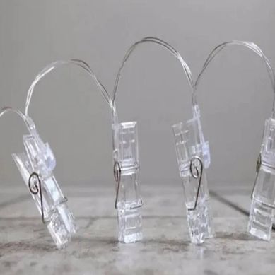 Guirnalda bateria deco clips 20 luces