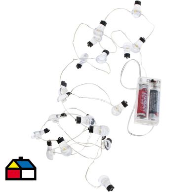 Guirnalda bateria deco ampolleta 20 luces