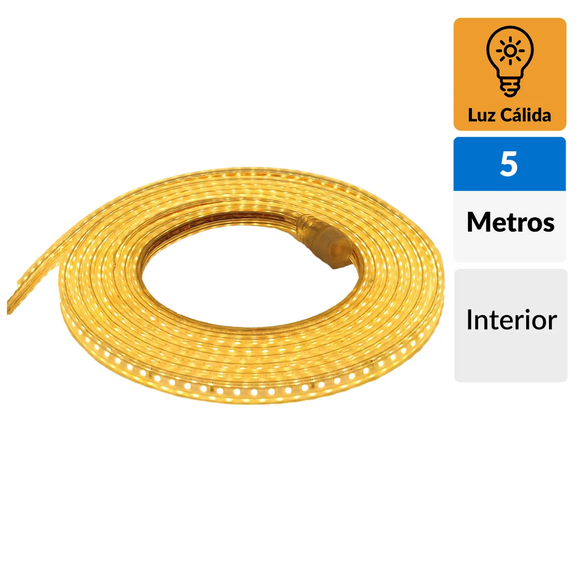 LEDZONE - Cinta led 5 metros 27.5W luz cálida