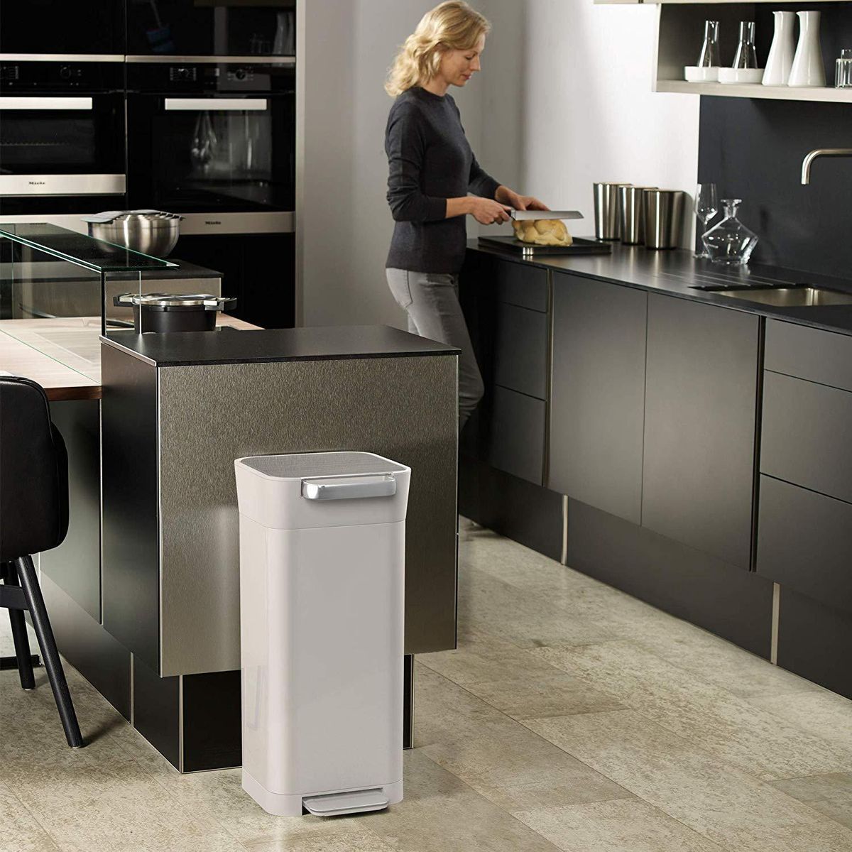 JOSEPH JOSEPH - Basurero 20 Litros Acero inoxidable Gris