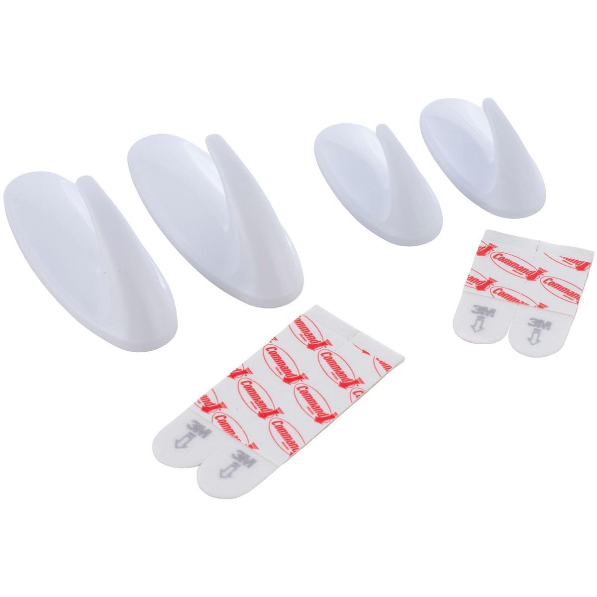 COMMAND - Gancho pequeño y mediano 4 unidades