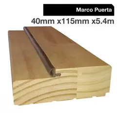 HOLZTEK - Juego marco puerta pino con burlete 40 mm x 115 mm x 5,4 m