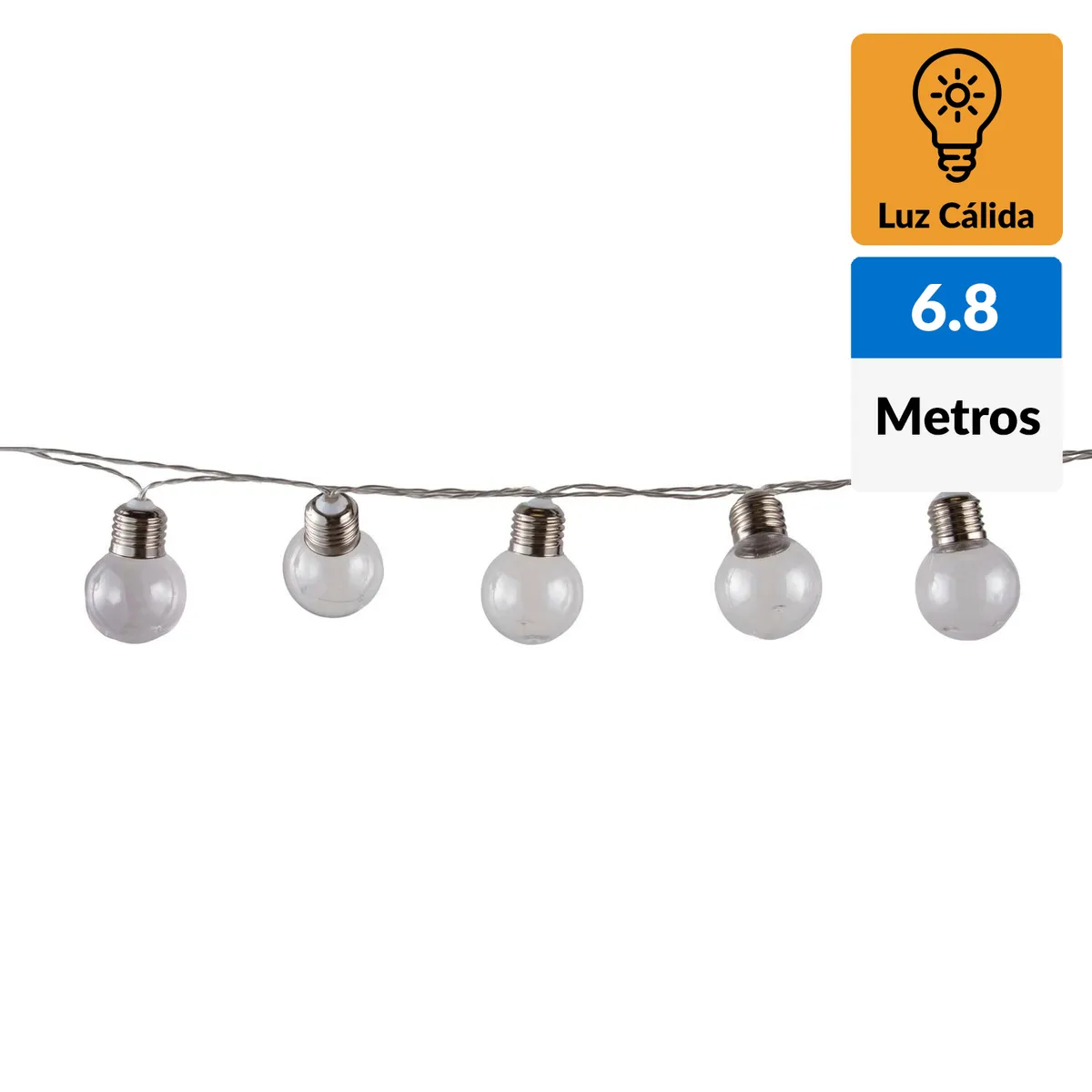 LEDZONE - Guirnalda 220V transparente 20 luces