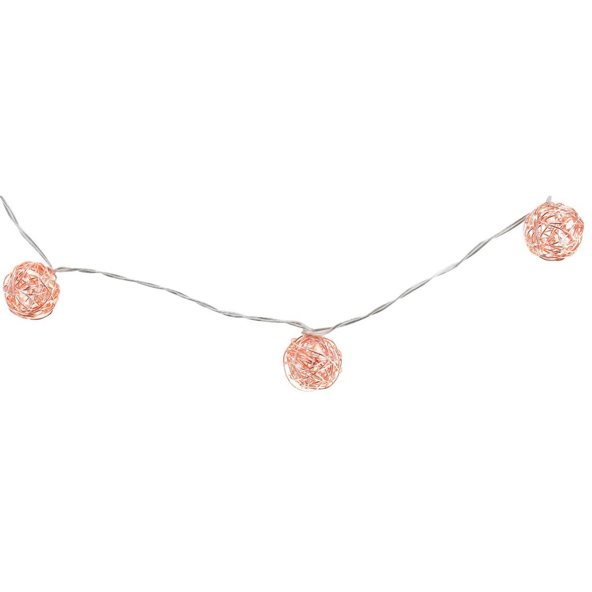 LEDZONE - Guirnalda 220V bola cobre 20 luces