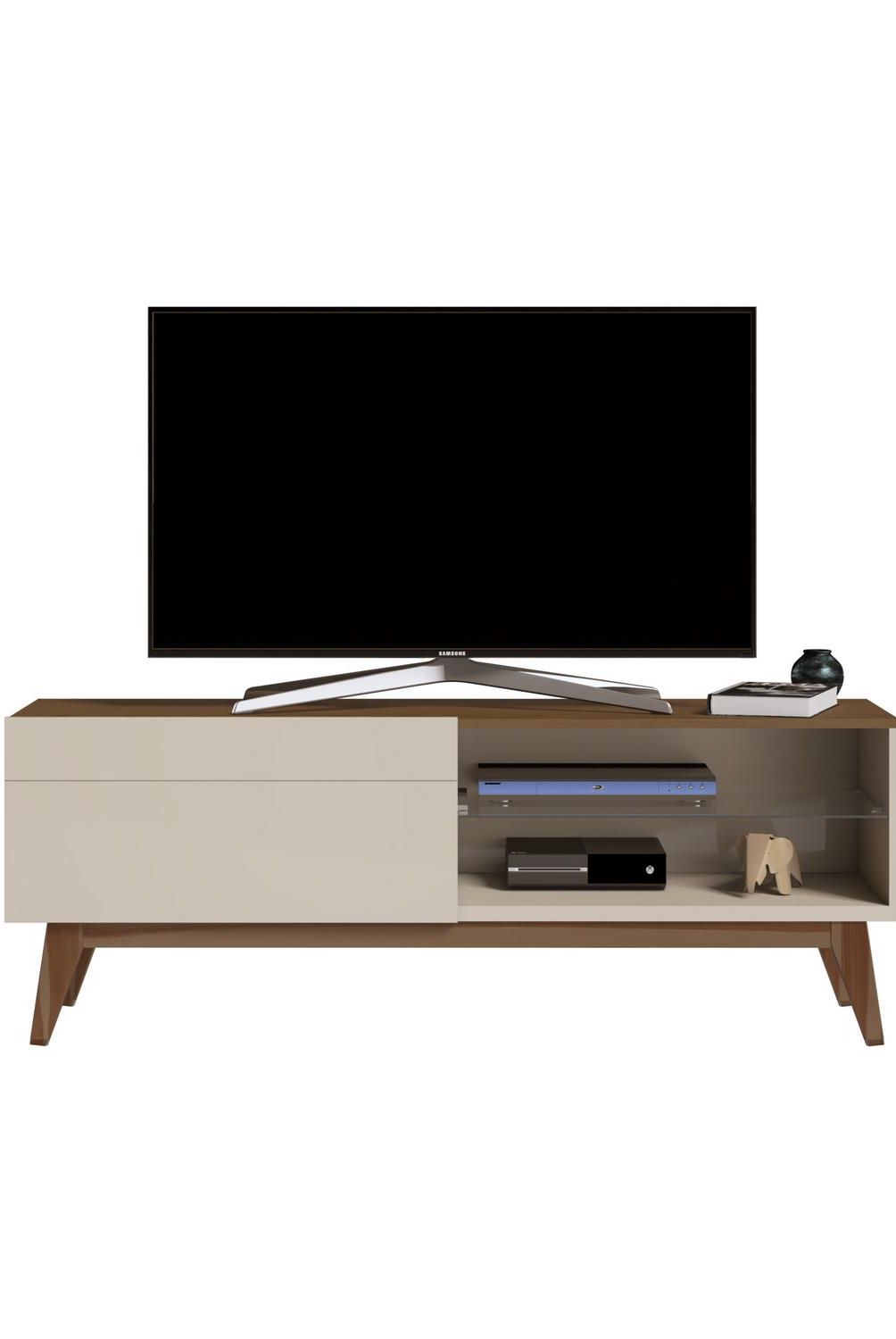 ALTAVISION - Rack 60 " Classic Blanco/Café 40x52x146 cm