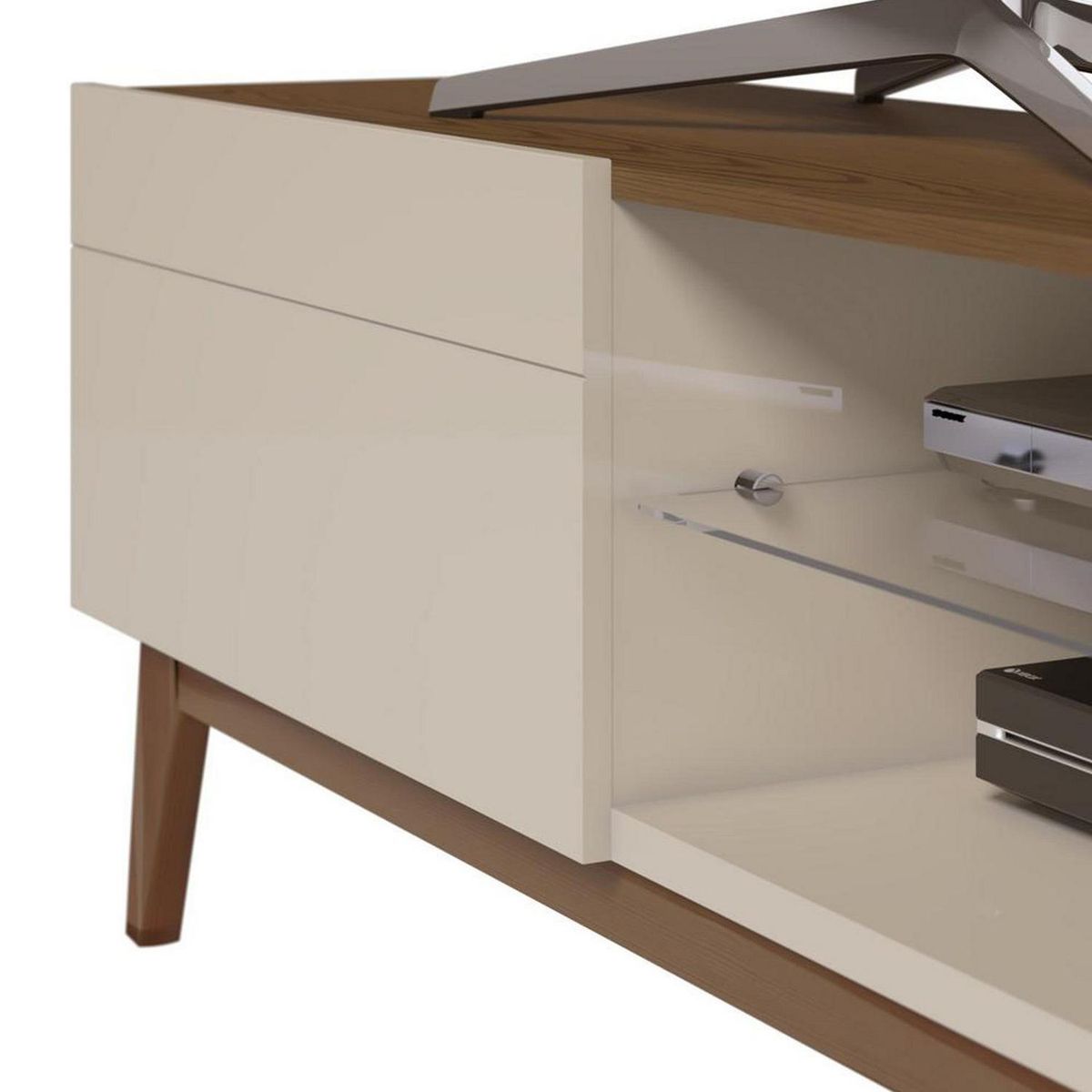 ALTAVISION - Rack 60 " Classic Blanco/Café 40x52x146 cm