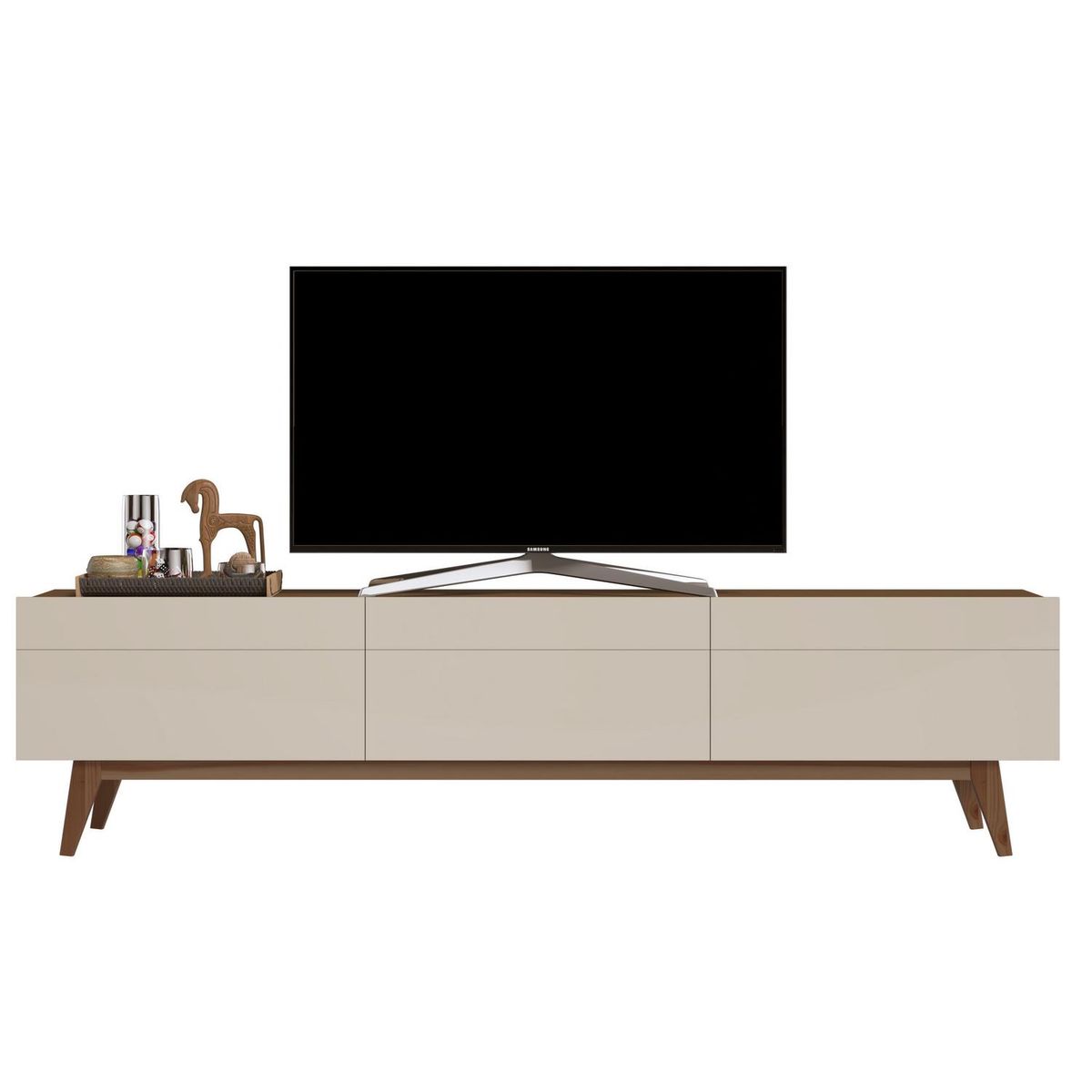 Rack 60 " Classic Blanco/Café 40x52x218 cm, marca ALTAVISION - Foto Principal